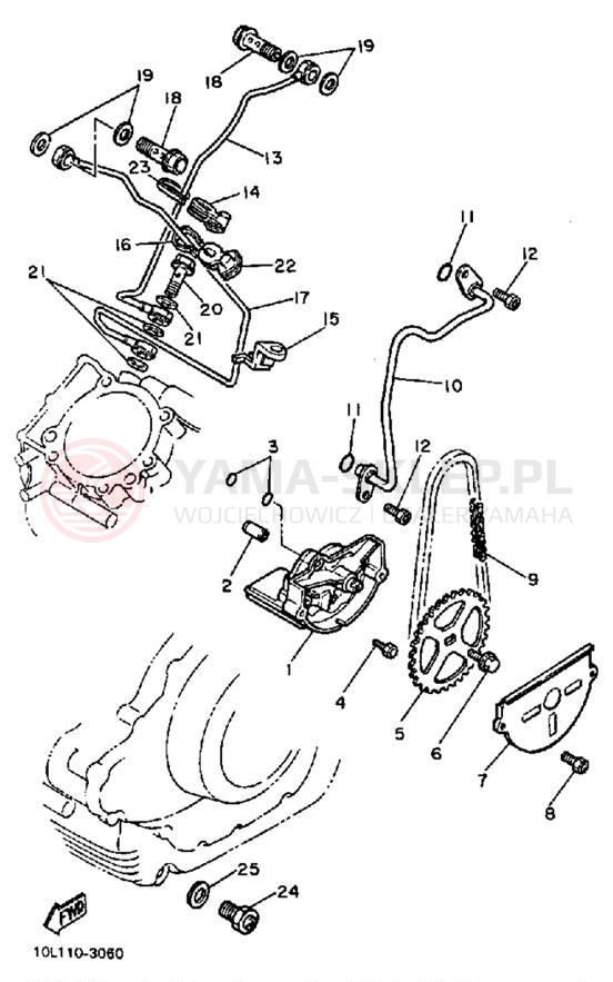 Schemat "Pompa olejowa" do Yamaha MIDNIGHT VIRAGO 750 XV750MK