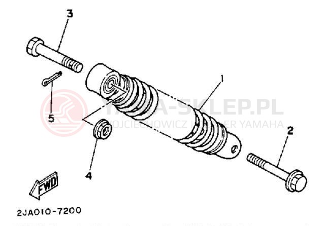 Schemat "zawieszenie tył" do Yamaha CG50EU