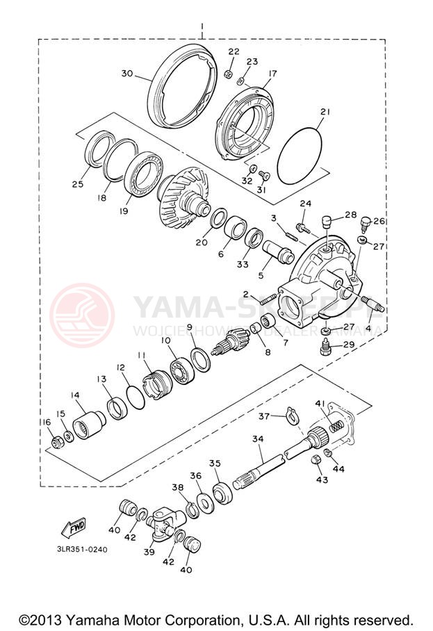Schemat "Wał napędowy" do Yamaha V-MAX VMX12VC/VMX12V