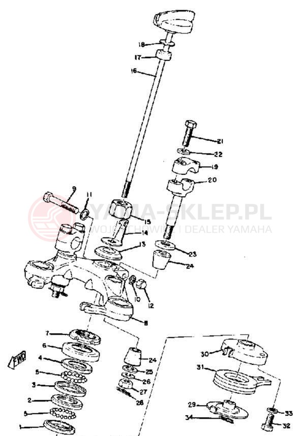 Schemat "Półki zawieszenia" do Yamaha R5C
