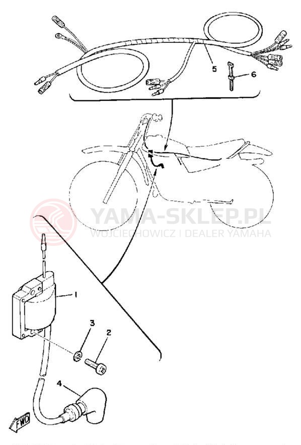 Schemat "układ elektryczny" do Yamaha MX175H