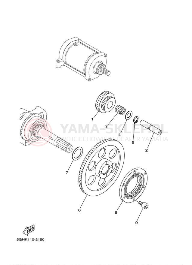 Schemat "rozrusznik" do Yamaha KODIAK 400 4WD YFM4FAT
