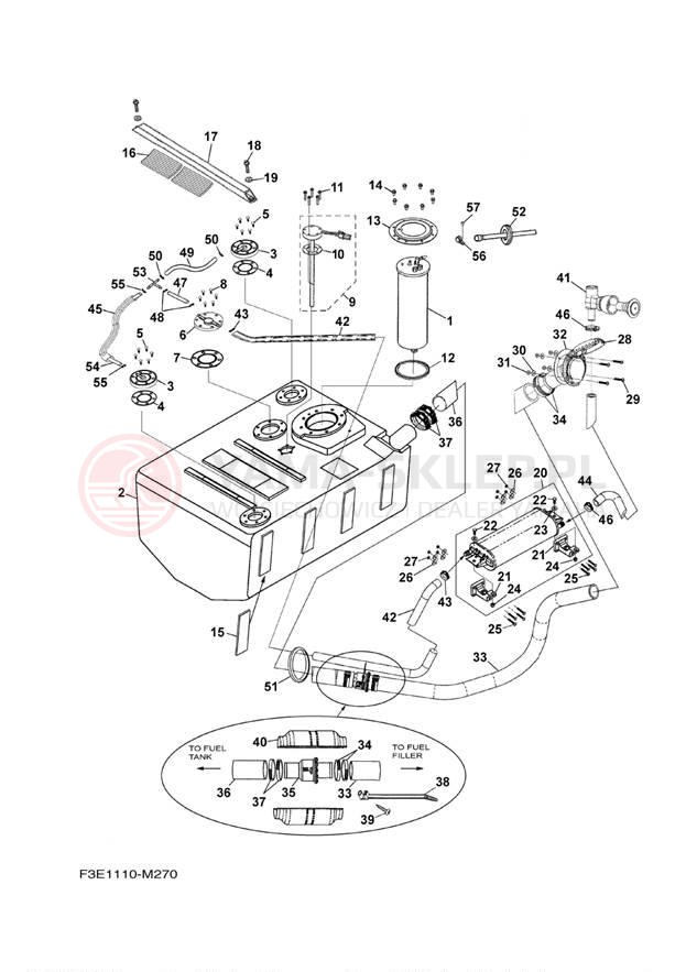Schemat "zbiornik paliwa" do Yamaha AR192 RM1800BN/RM1800AN