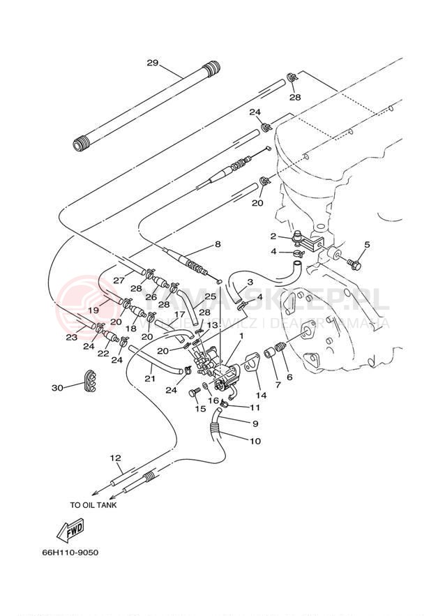 Schemat "Pompa olejowa" do Yamaha LX2000 LST1200AA