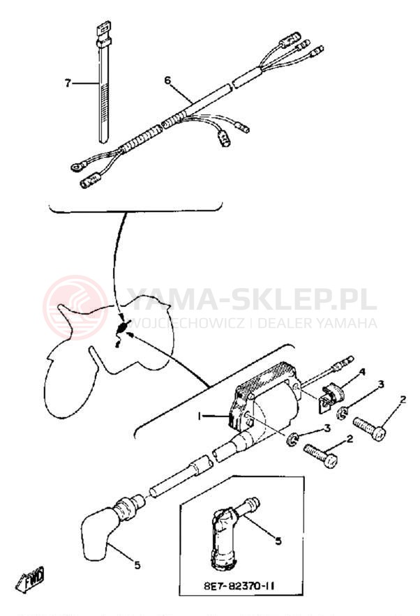 Schemat "układ elektryczny" do Yamaha YZ100G