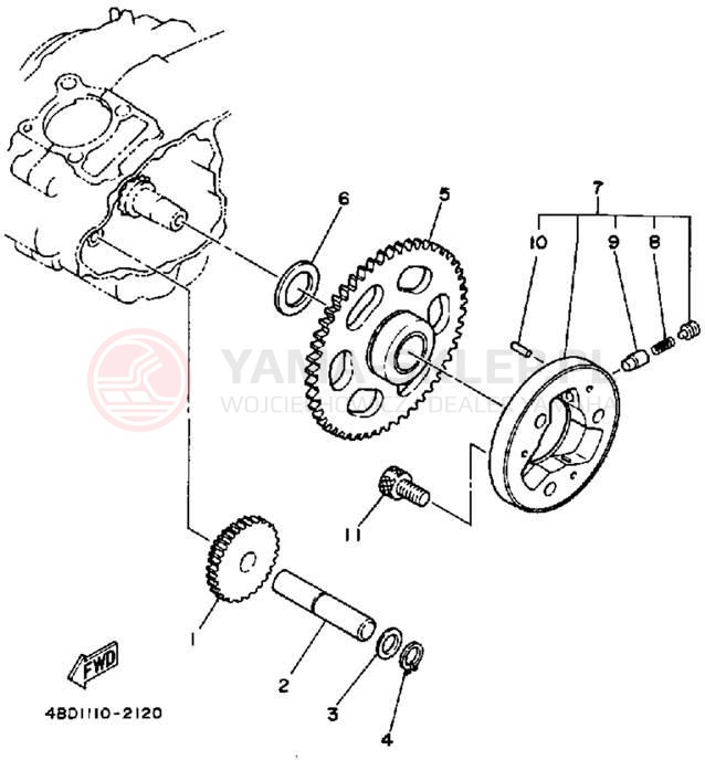 Schemat "rozrusznik" do Yamaha YFB250D_MN