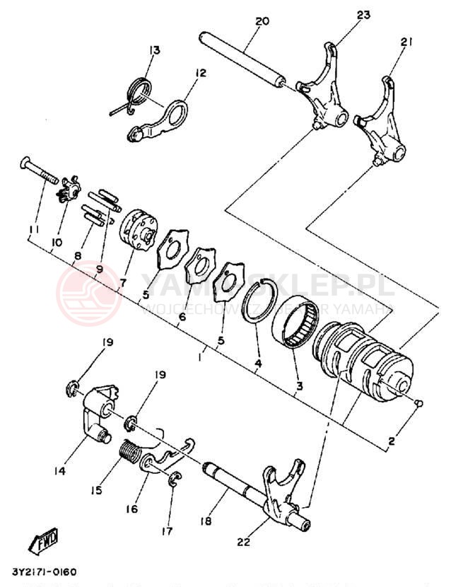 Schemat "Wodziki, automat" do Yamaha XT250K/XT250KC