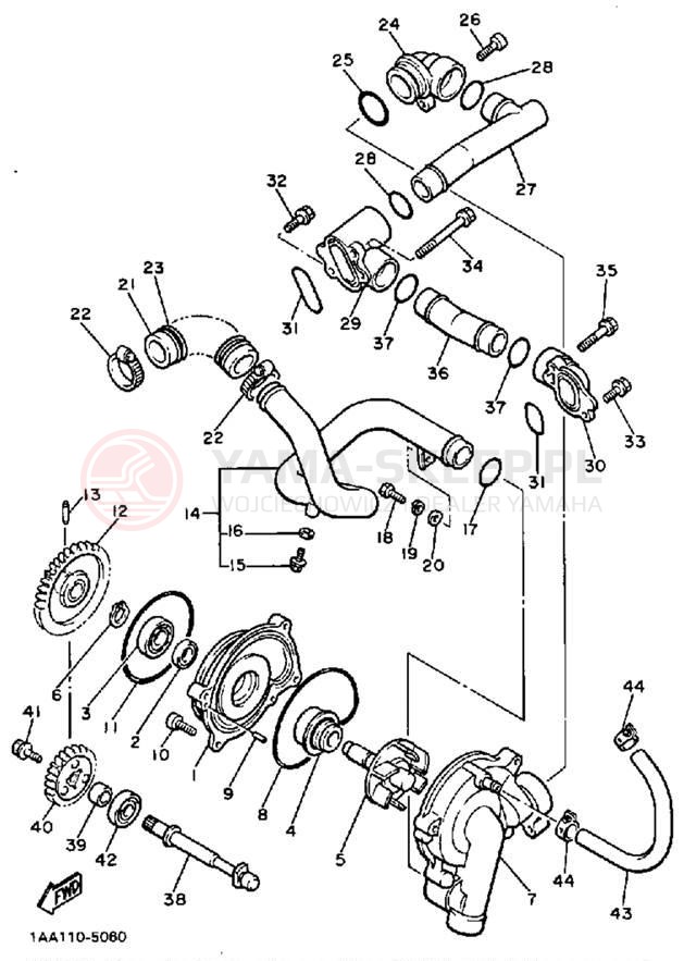 Schemat "Pompa wody" do Yamaha MAXIM X XJ700XS/XJ700XSC