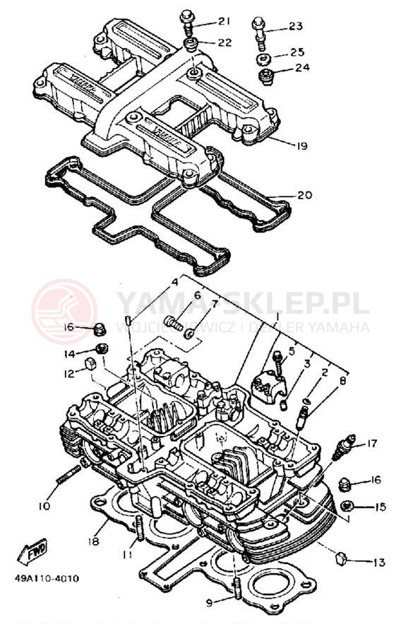 Schemat "głowica" do Yamaha FJ600NC/FJ600N