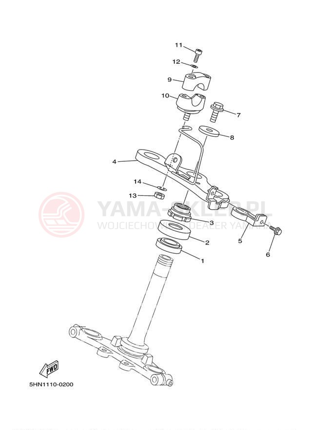 Schemat "Półki zawieszenia" do Yamaha TTR90 TTR90M/TTR90MC
