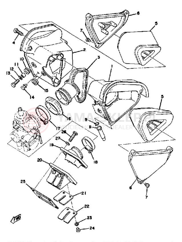 Schemat "Wtrysk paliwa" do Yamaha YZ125A