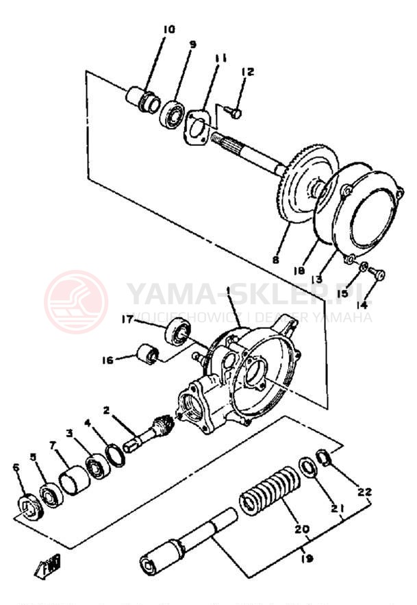 Schemat "Wał napędowy" do Yamaha YAMAHOPPER QT50S