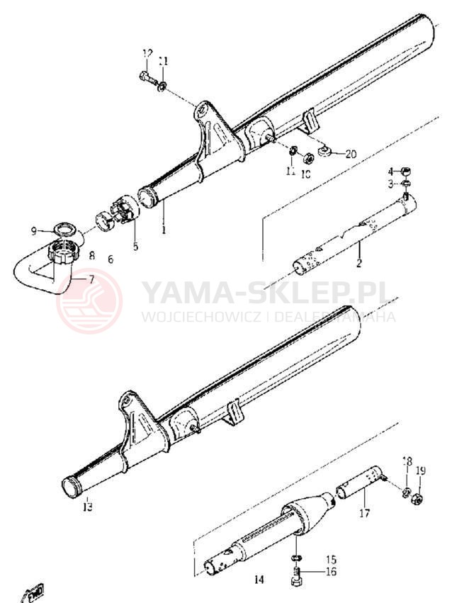 Schemat "tłumik" do Yamaha YG1