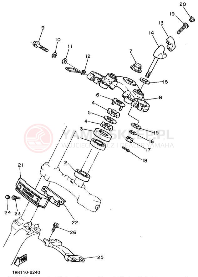 Schemat "Półki zawieszenia" do Yamaha VIRAGO 1100 XV1100G/XV1100GC