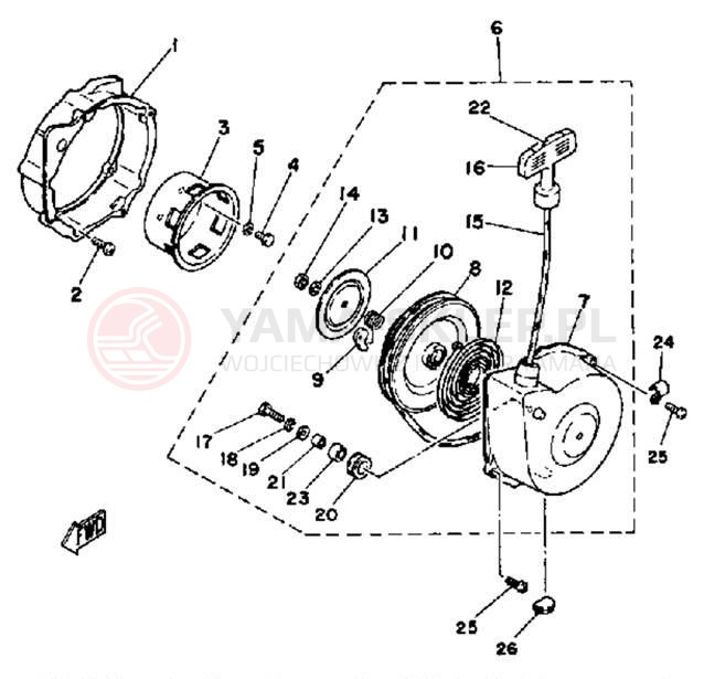 Schemat "starter" do Yamaha YT125G