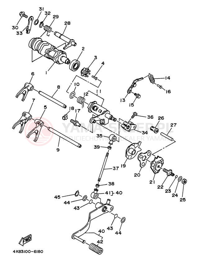 Schemat "Wodziki, automat" do Yamaha WOLVERINE YFM35FXJ