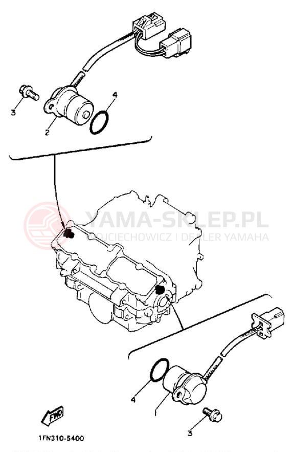 Schemat "Układ zapłonowy" do Yamaha FZ750SC/FZ750S
