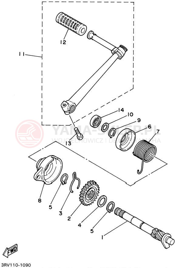 Schemat "rozrusznik" do Yamaha YZINGER PW80N1