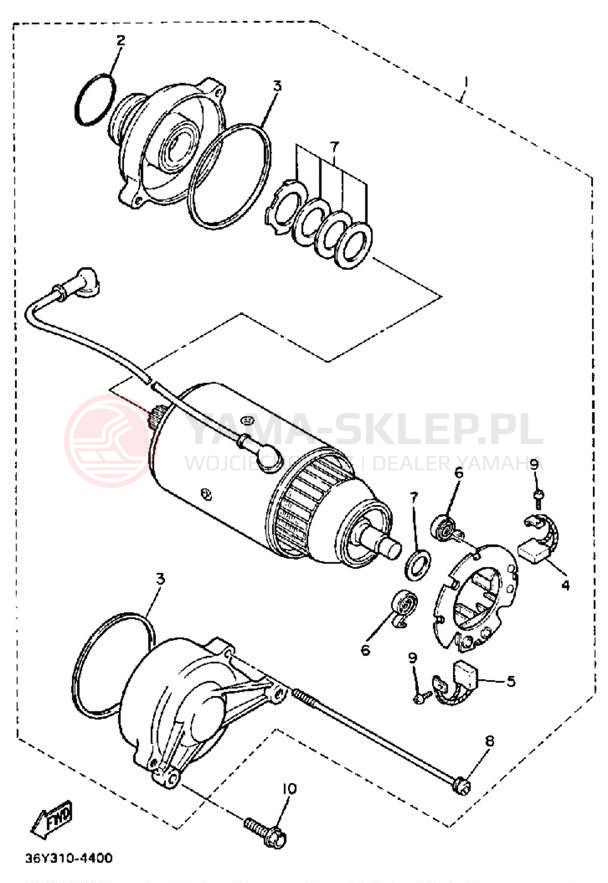 Schemat "rozrusznik" do Yamaha FJ1100L/FJ1100LC