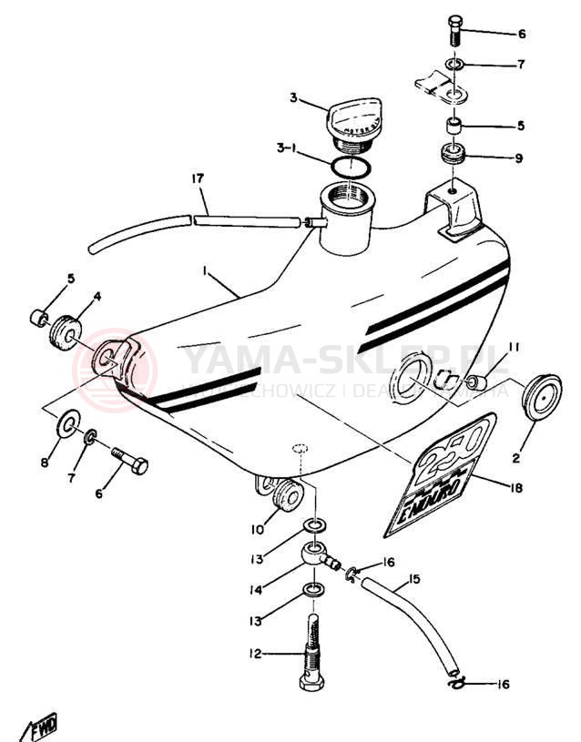 Schemat "Miska olejowa" do Yamaha DT1CMX/DT1C