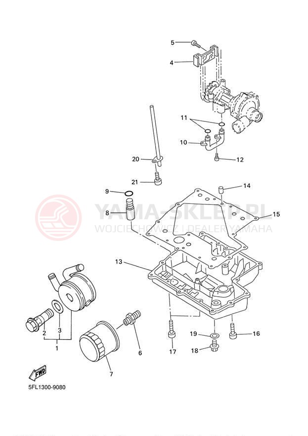 Schemat "Filtr oleju" do Yamaha YZFR7 YZFR7L