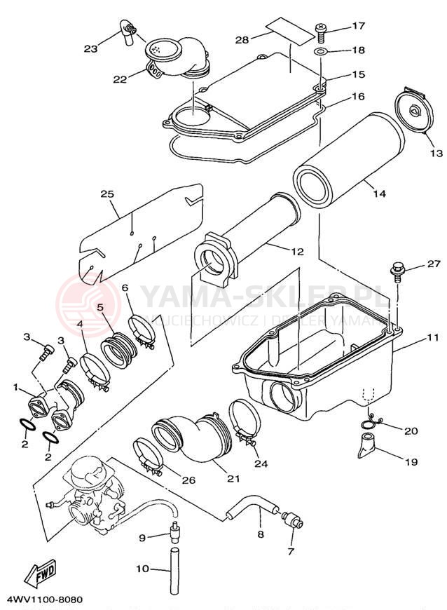 Schemat "Wtrysk paliwa" do Yamaha GRIZZLY YFM600FWAK/YFM600FWAK