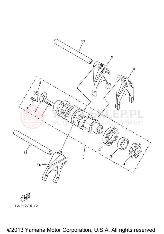 Schemat "Wodziki, automat" do Yamaha STRATOLINER XV19CTV/XV19CTVC