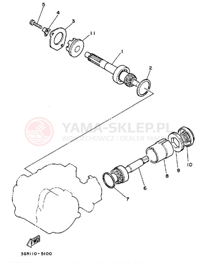 Schemat "Skrzynia biegów " do Yamaha YT60N