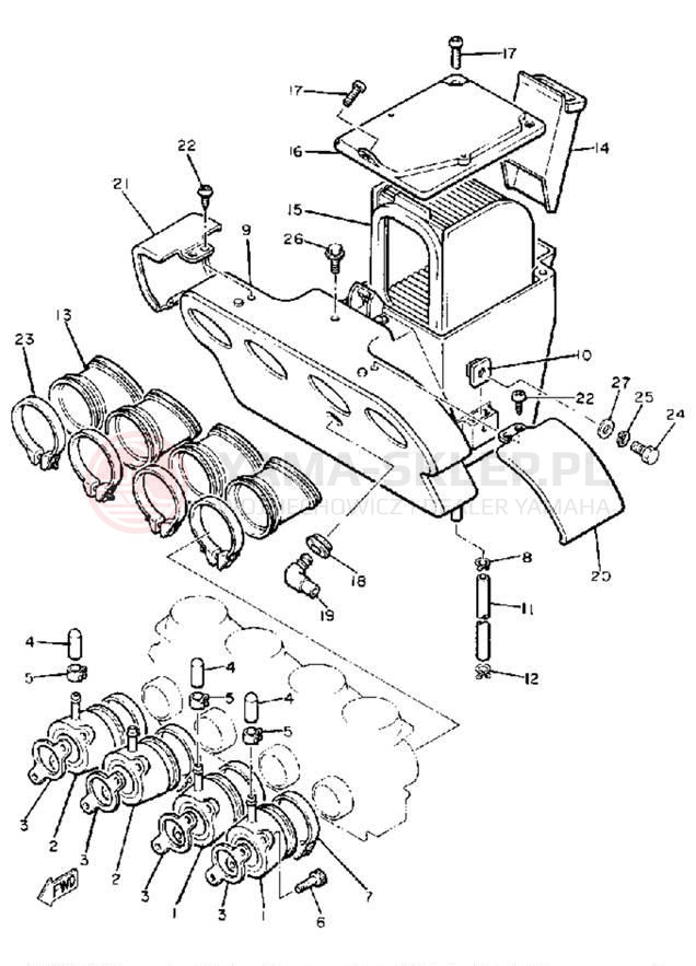 Schemat "Wtrysk paliwa" do Yamaha XJ650 XJ650G