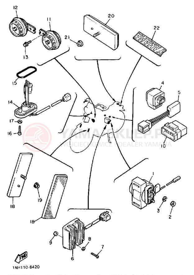 Schemat "układ elektryczny" do Yamaha MAXIM XJ700S/XJ700SC
