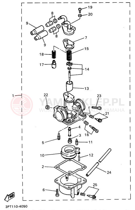 Schemat "Gaźnik" do Yamaha PW50J1