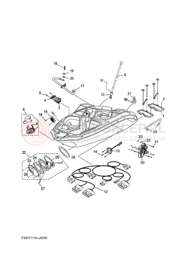 Schemat "układ elektryczny" do Yamaha 242 LIMITED S SXT1800GJ