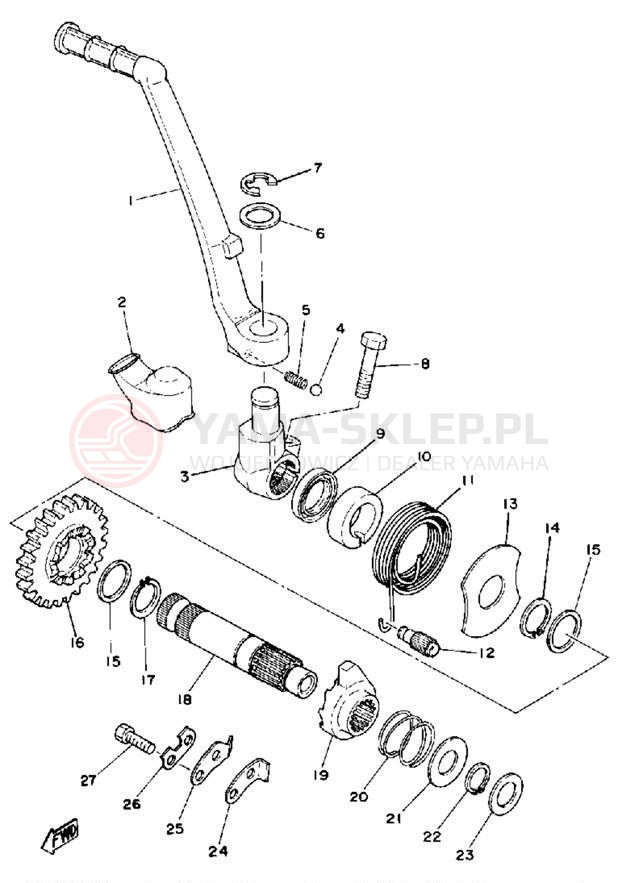 Schemat "kopniak" do Yamaha IT400F