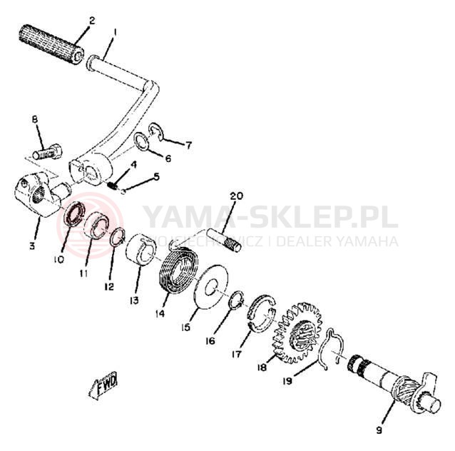 Schemat "kopniak" do Yamaha MX175A