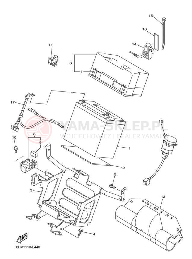 Schemat "układ elektryczny" do Yamaha RS VECTOR RS90PER/RS90PEL