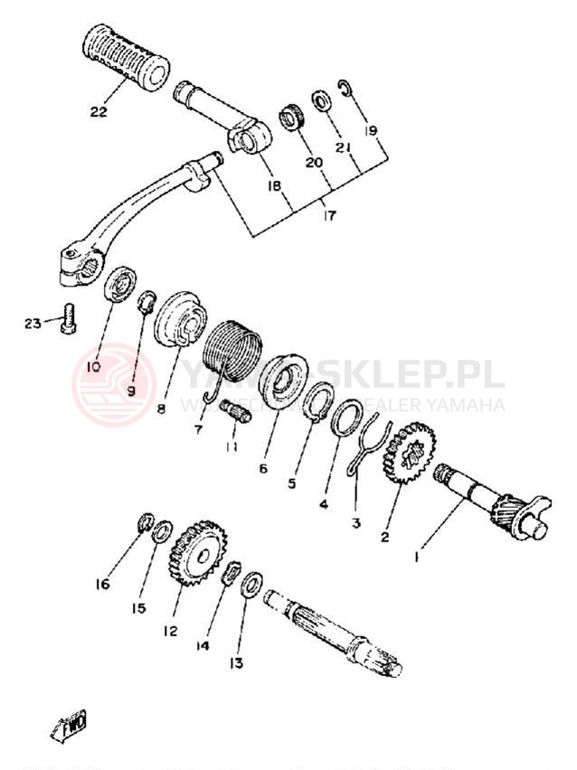 Schemat "kopniak" do Yamaha MX80G