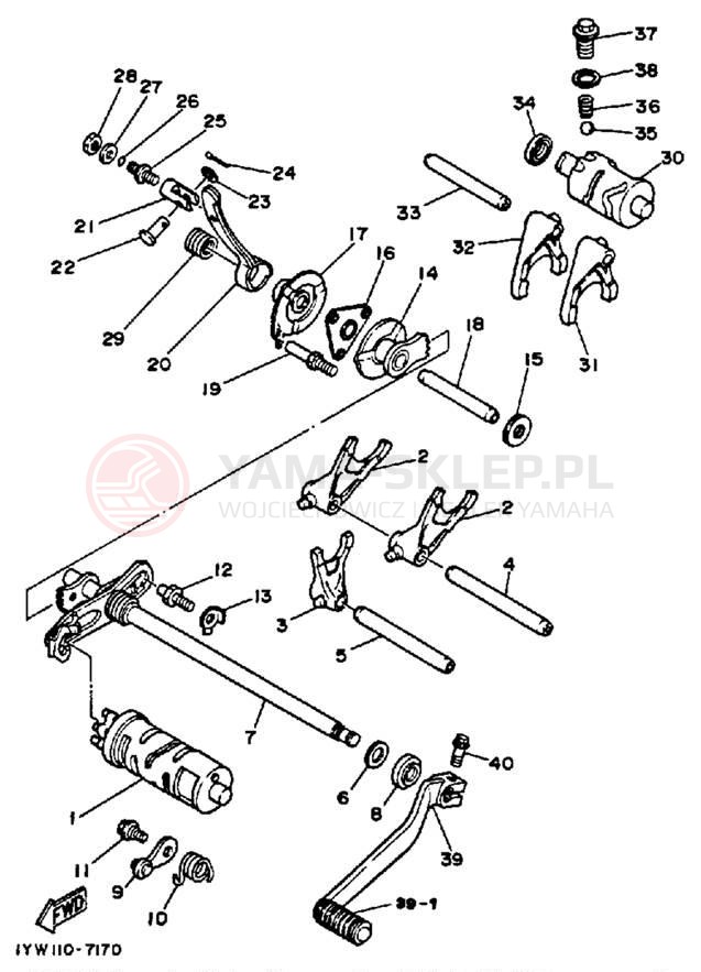 Schemat "Wodziki, automat" do Yamaha YFM350ERT
