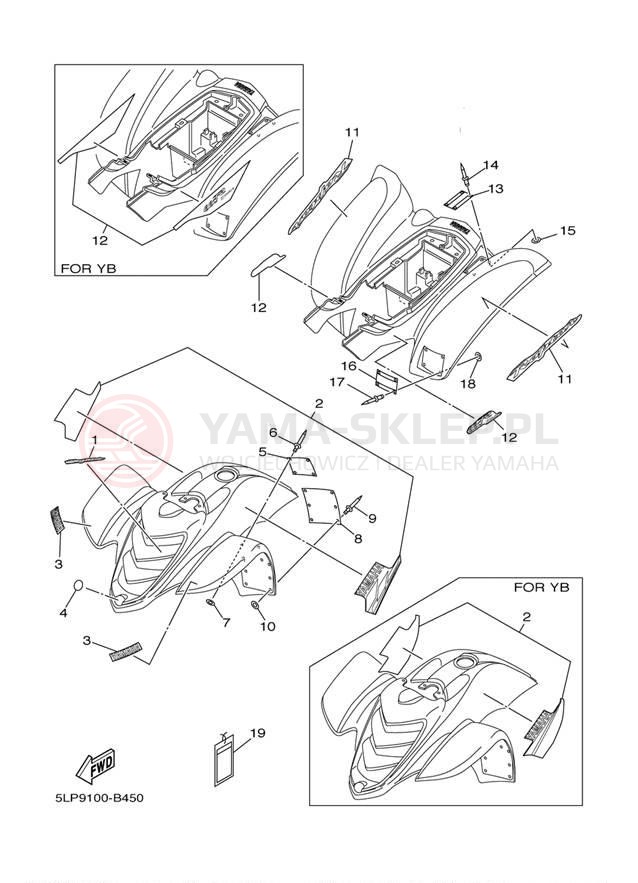 Schemat "naklejki" do Yamaha RAPTOR 660R YFM660RR