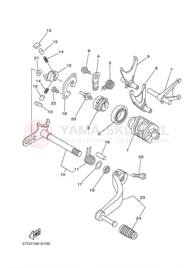 Schemat "Wodziki, automat" do Yamaha YFZ450 YFZ450YL/YFZ450YW