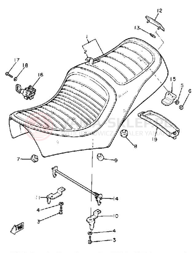 Schemat "siedzenie" do Yamaha VIRAGO 750 XV750H
