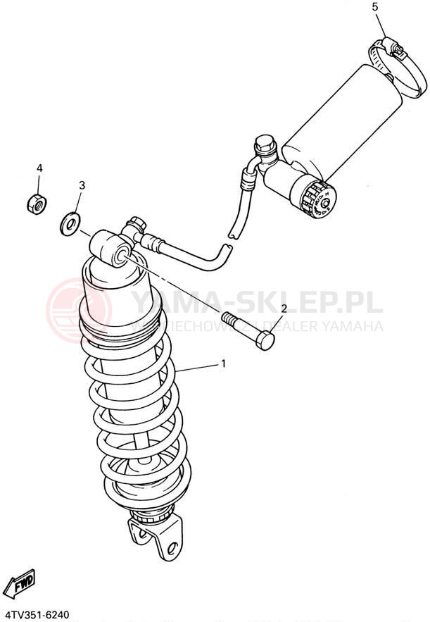 Schemat "zawieszenie tył" do Yamaha YZF600R YZF600RPC/YZF600RP