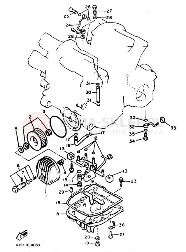 Schemat "Filtr oleju" do Yamaha XVZ12DN