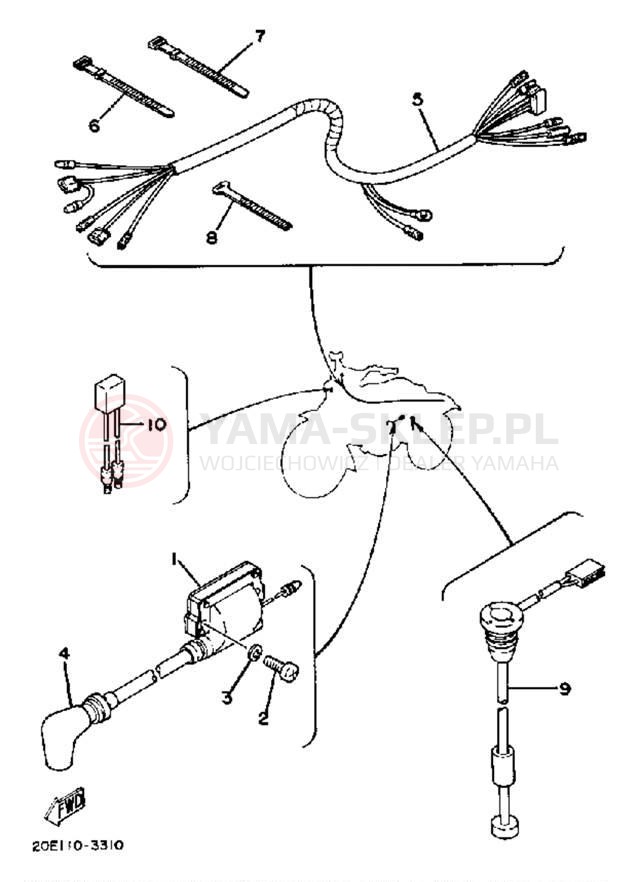 Schemat "układ elektryczny" do Yamaha YT175K