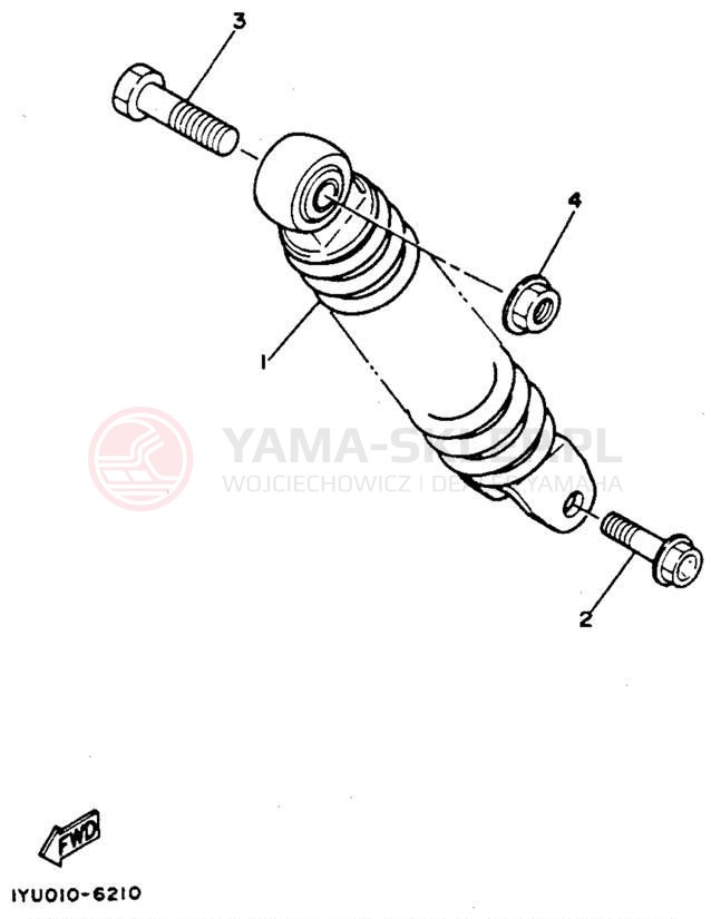 Schemat "zawieszenie tył" do Yamaha RAZZ SH50F
