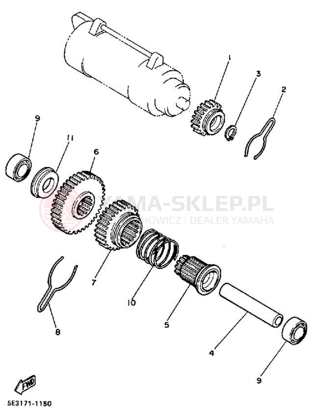 Schemat "rozrusznik" do Yamaha VIRAGO 700 XV700NC/XV700N