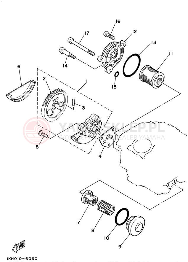 Schemat "Pompa olejowa" do Yamaha TTR225 TTR225PC/TTR225P