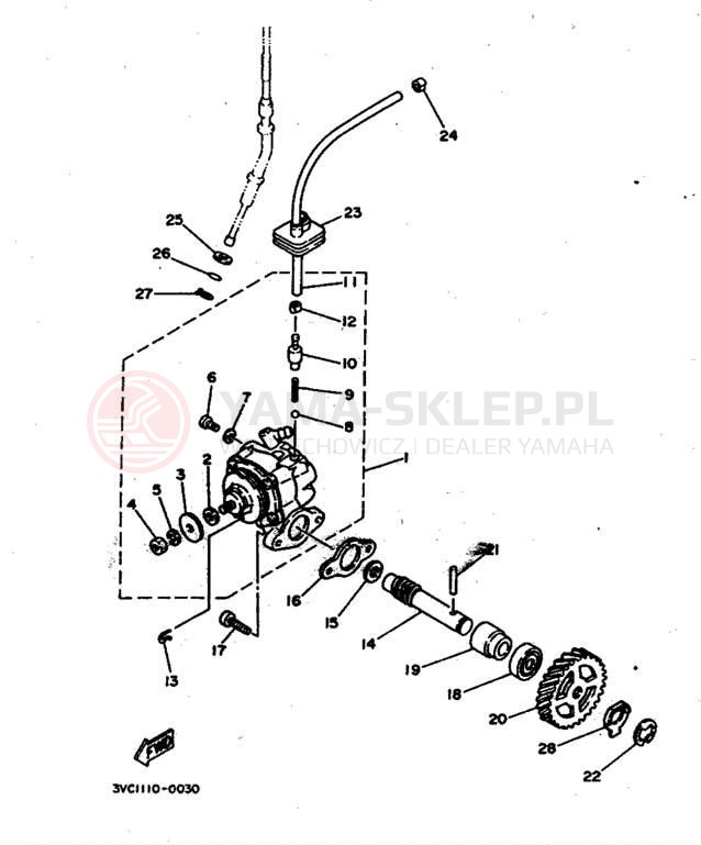 Schemat "Pompa olejowa" do Yamaha RT180G