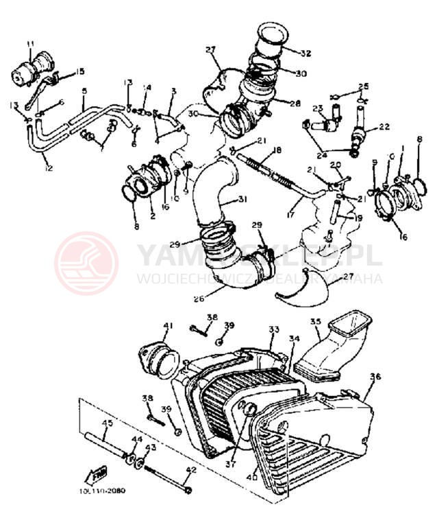 Schemat "Filtr powietrza" do Yamaha XV920J