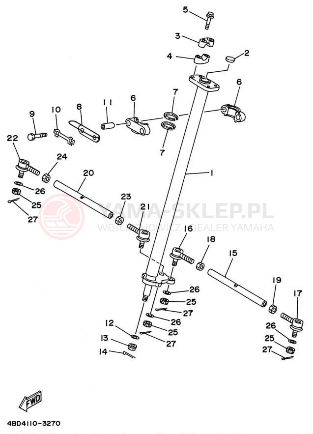 Schemat "Półki zawieszenia" do Yamaha YFB250UH_M/YFB250H_MN