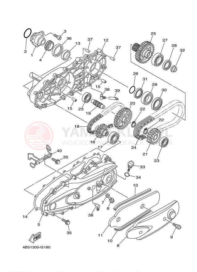 Schemat "przekładnia" do Yamaha TMAX XP500YL
